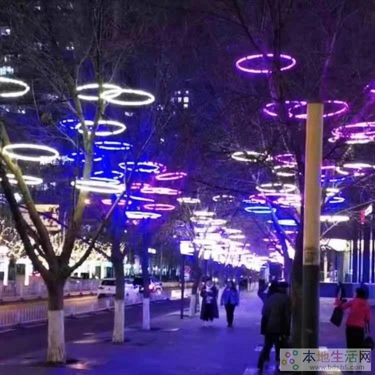 城市景觀亮化道路樹木亮化led燈帶霓虹燈亮化提升商場商業街